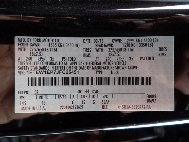 Used 2018 Ford F150 XLT w/ Equipment Group 302A Luxury image 13