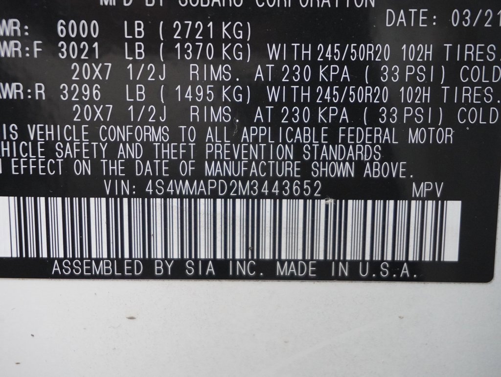 Used 2021 Subaru Ascent Limited w/ Technology Package image 72