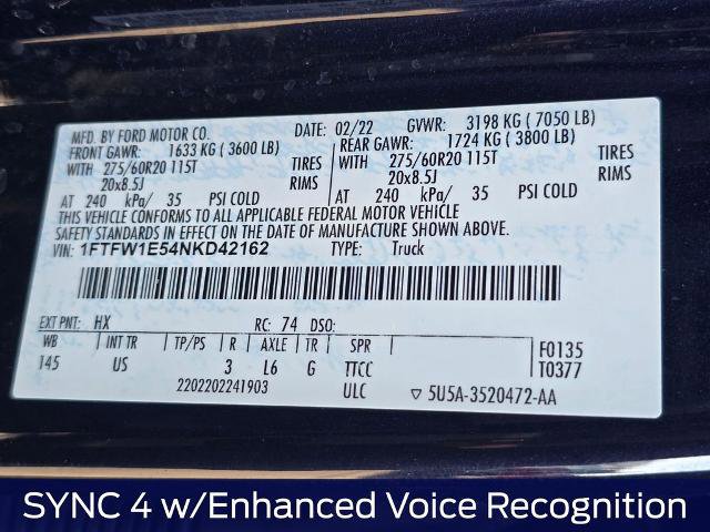 Certified 2022 Ford F150 XLT w/ Equipment Group 302A High AWD/4WD image 36