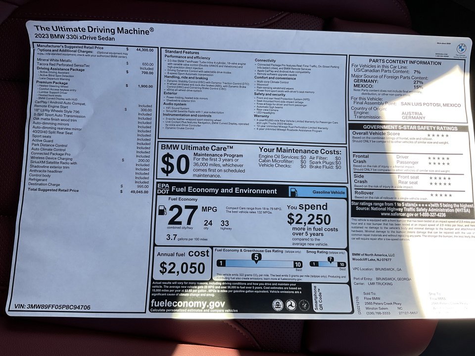 Used 2023 BMW 330i xDrive Sedan w/ Premium Package image 33