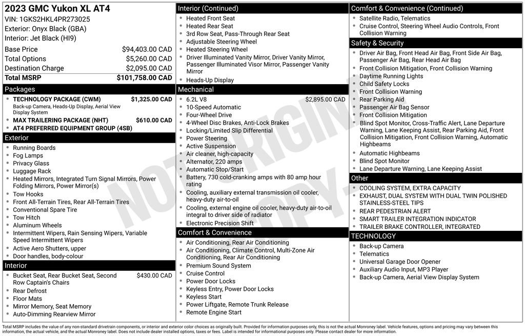 Certified 2023 GMC Yukon XL AT4 w/ Technology Package image 6