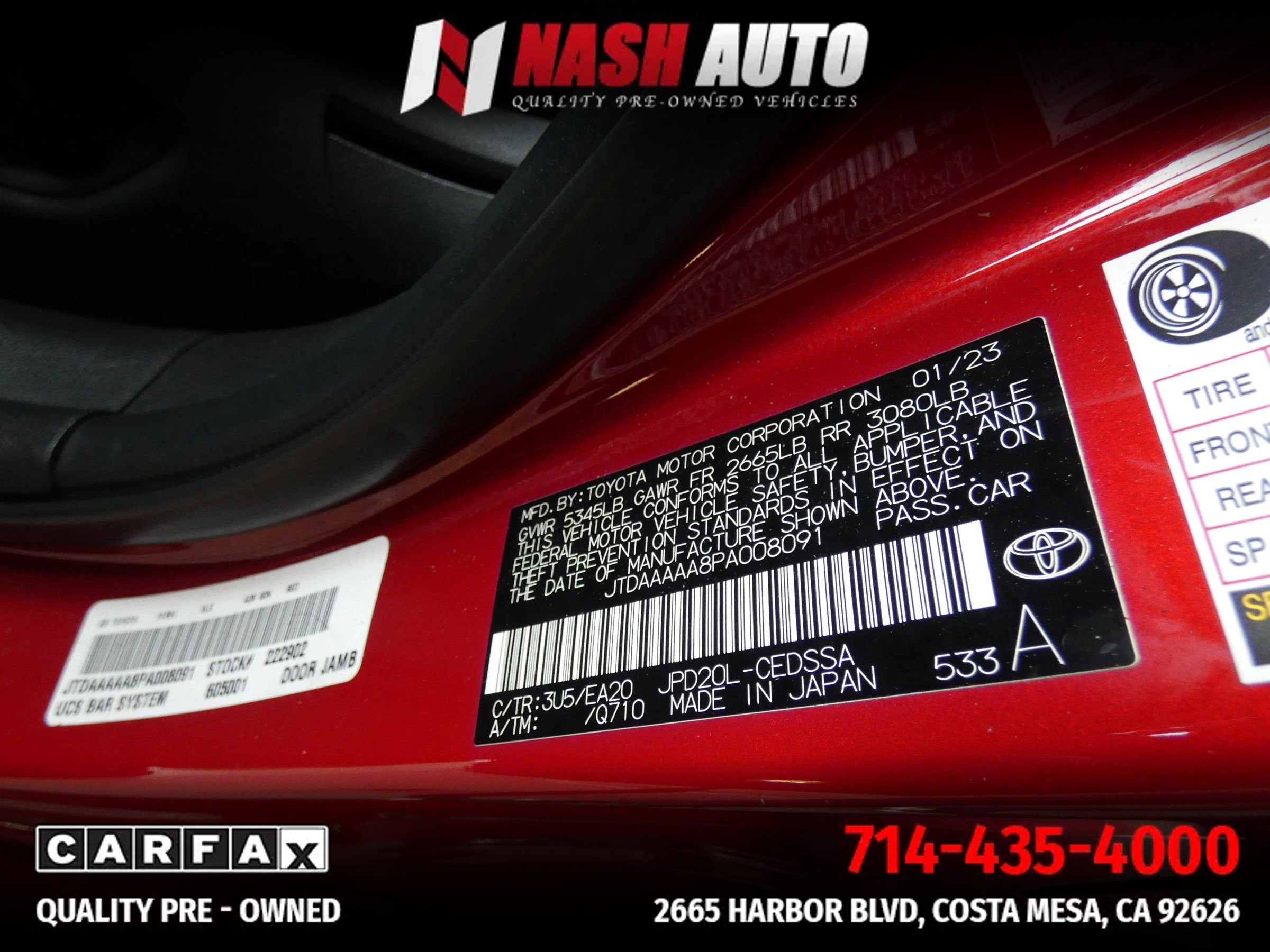 Used 2023 Toyota Mirai w/ Advanced Technology Package image 69