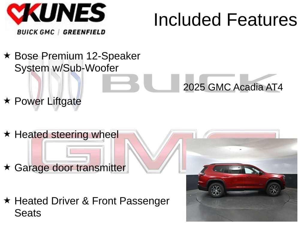 New 2025 GMC Acadia AT4 w/ LPO, Floor Liner Package image 3