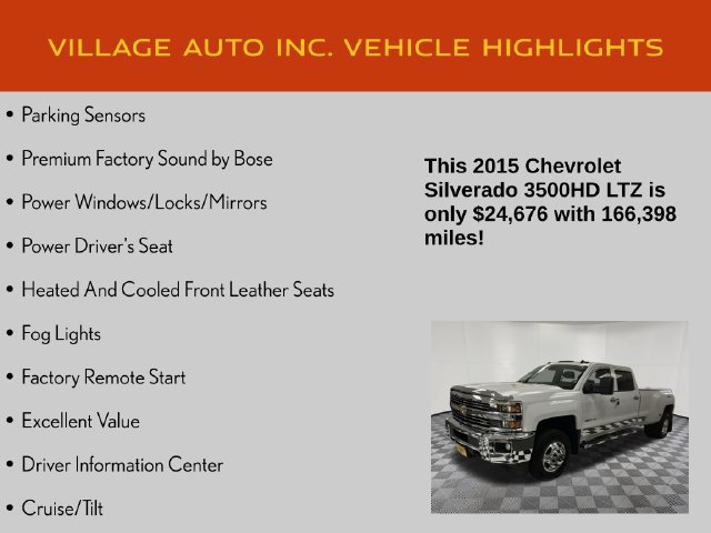 Used 2015 Chevrolet Silverado 3500 LTZ w/ LTZ Plus Package AWD/4WD image 14
