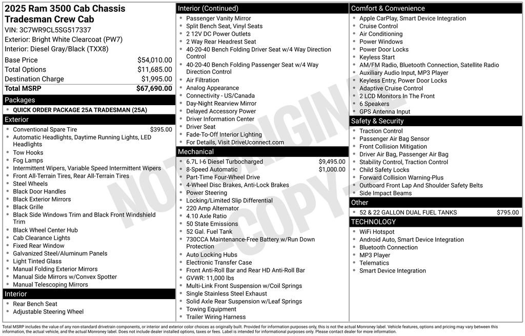 New 2025 RAM 3500 Tradesman AWD/4WD image 6