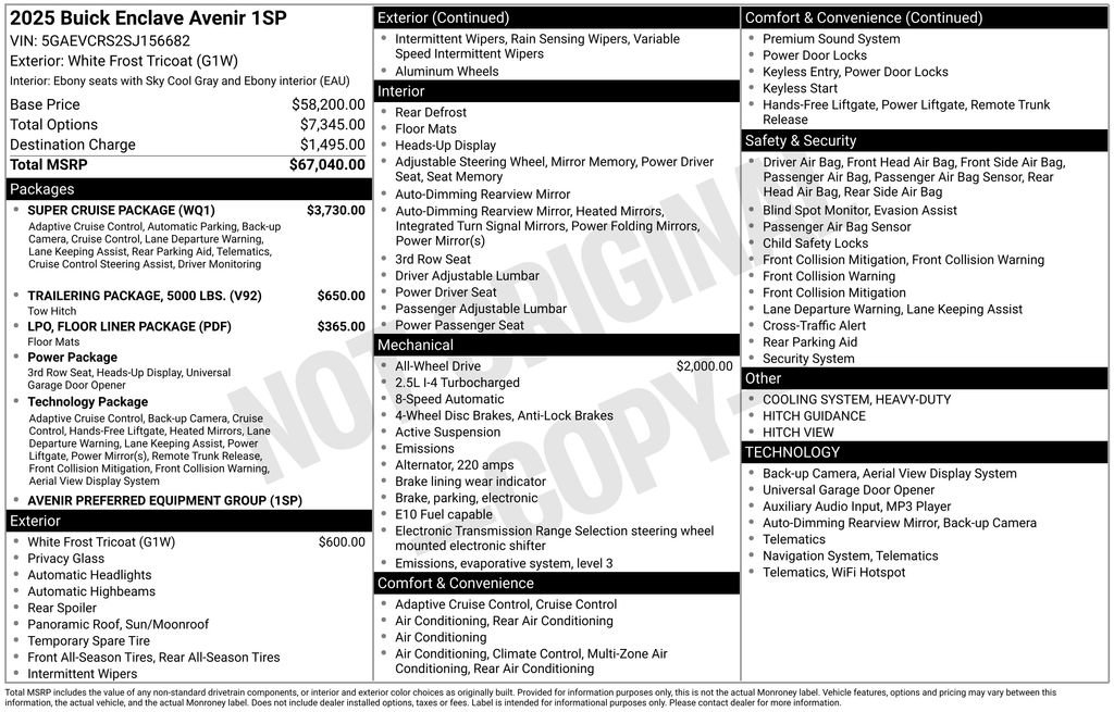 Used 2025 Buick Enclave Avenir w/ Super Cruise Package image 5