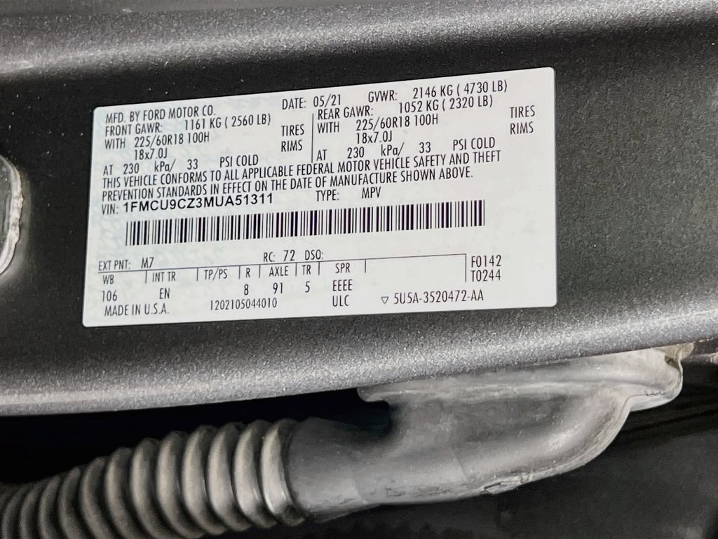 Certified 2021 Ford Escape SEL AWD/4WD image 37