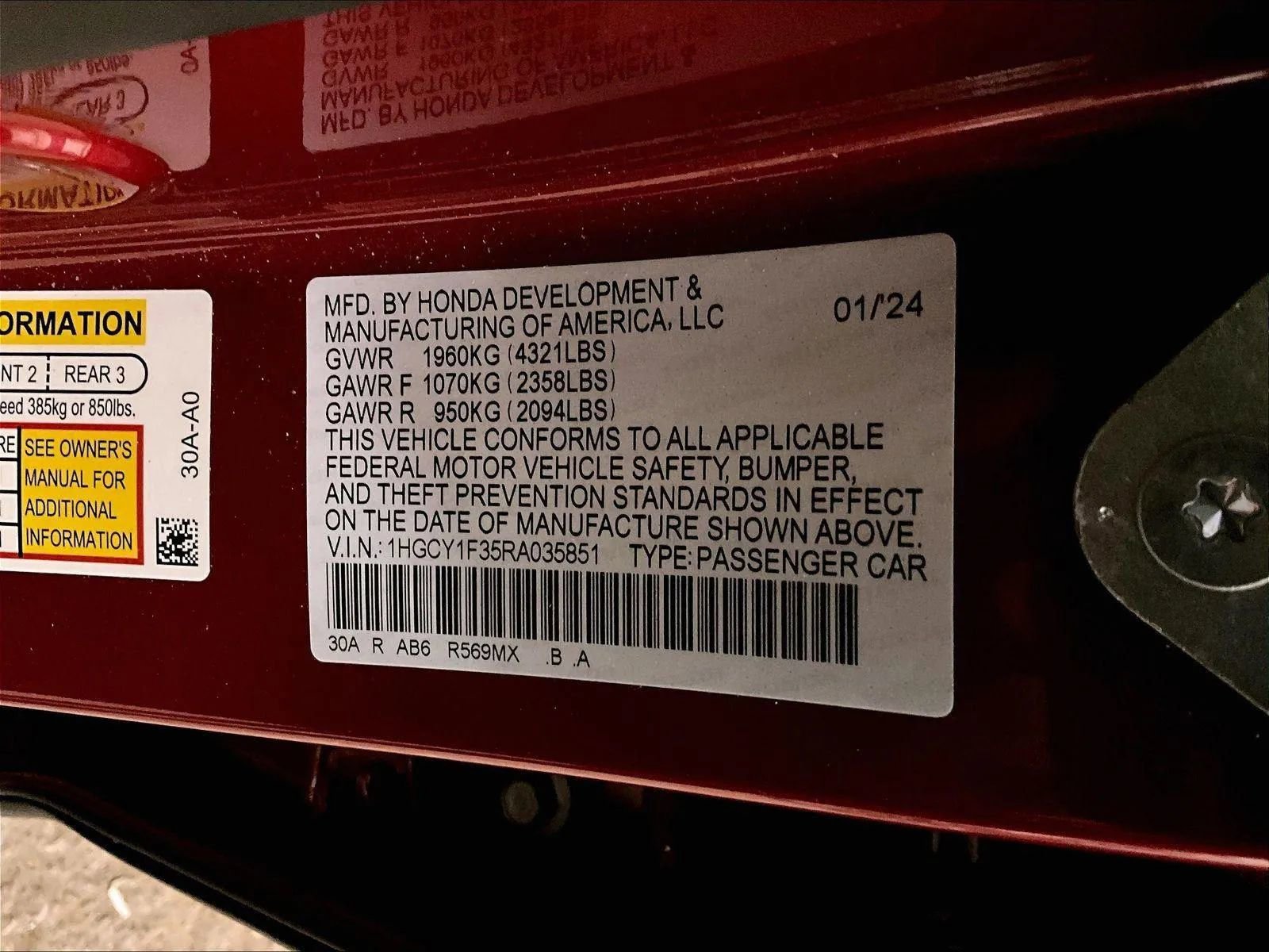 Used 2024 Honda Accord EX image 32