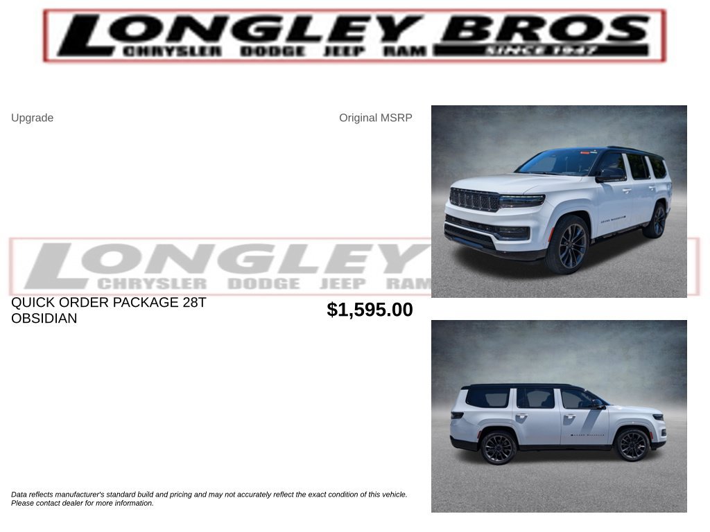 Used 2025 Jeep Grand Wagoneer Series III w/ Quick Order Packagew 28T AWD/4WD image 2