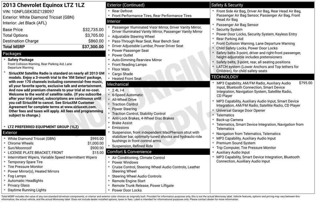 Used 2013 Chevrolet Equinox LTZ AWD/4WD image 22