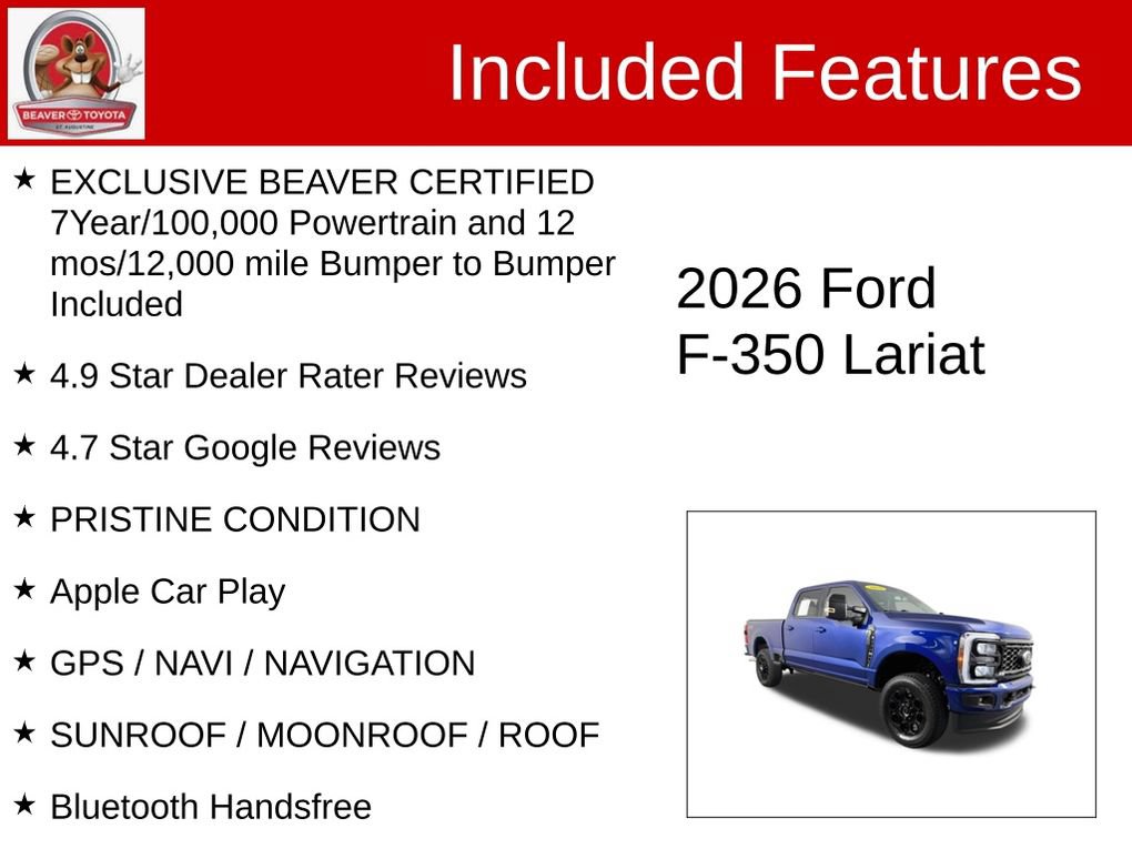 Used 2026 Ford F350 Lariat w/ Black Appearance Package AWD/4WD image 4