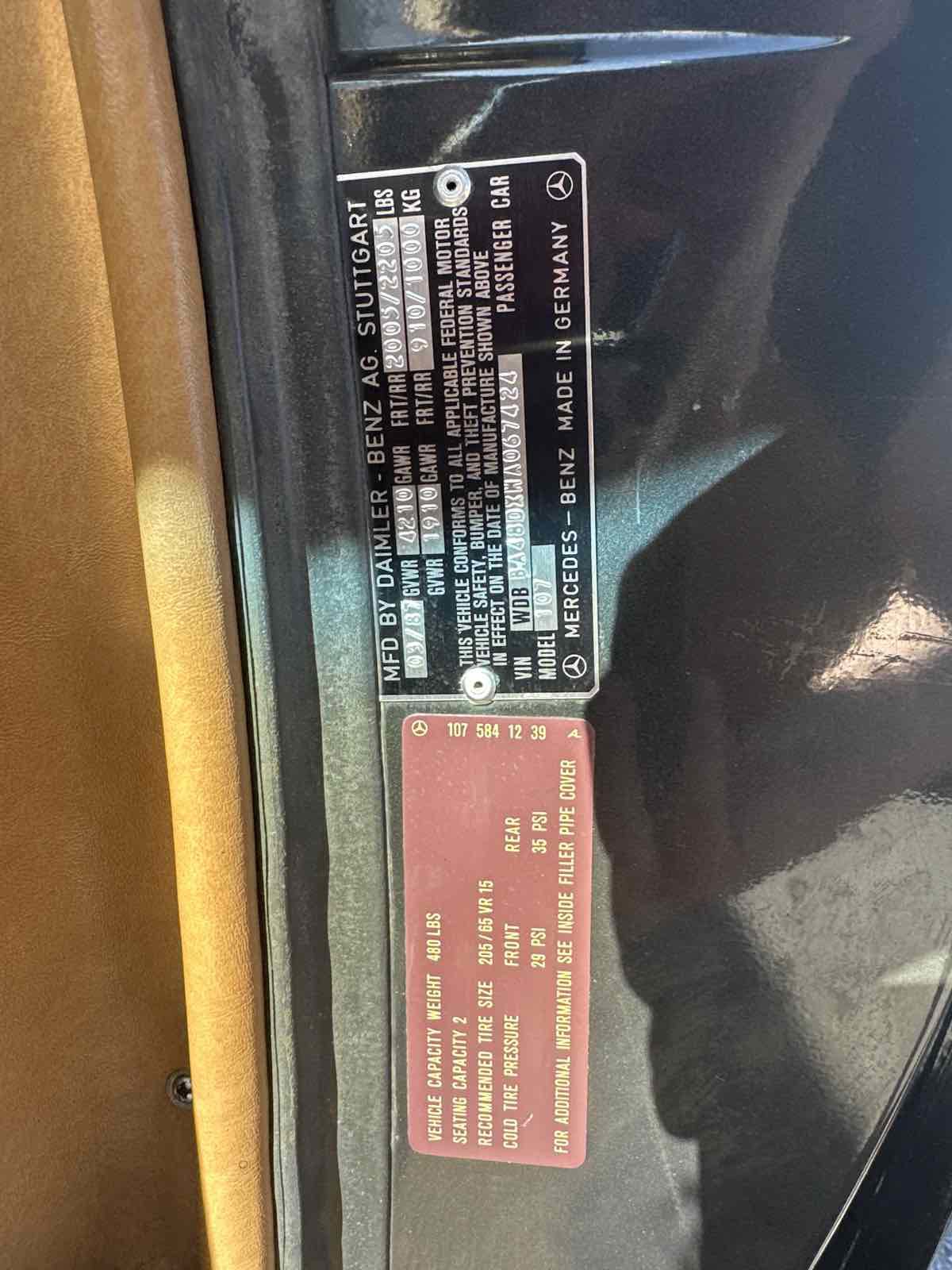 Used 1987 Mercedes-Benz 560 SL image 19