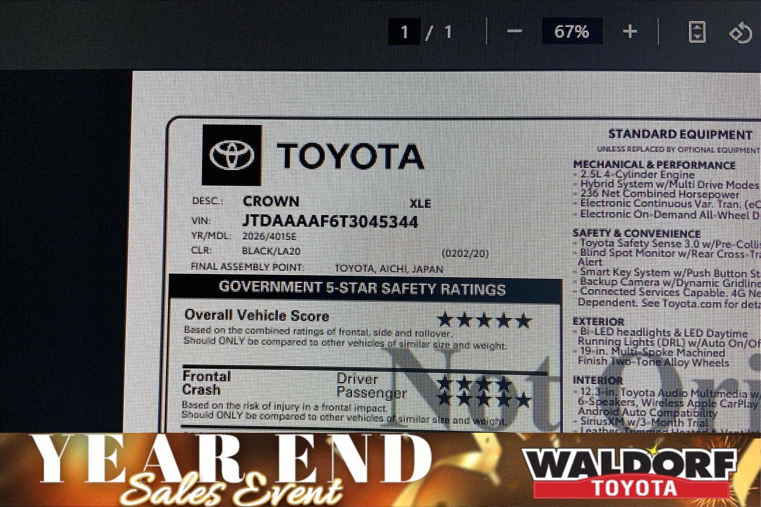 New 2026 Toyota Crown XLE image 18