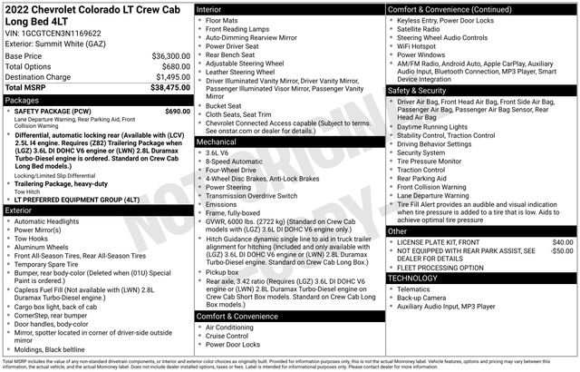 Used 2022 Chevrolet Colorado LT w/ Safety Package image 15