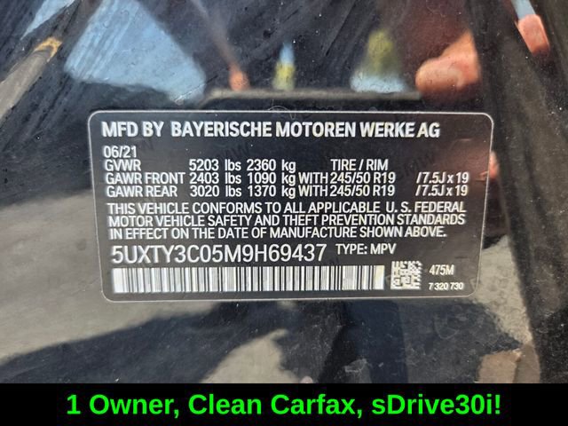 Used 2021 BMW X3 sDrive30i w/ Convenience Package RWD image 19