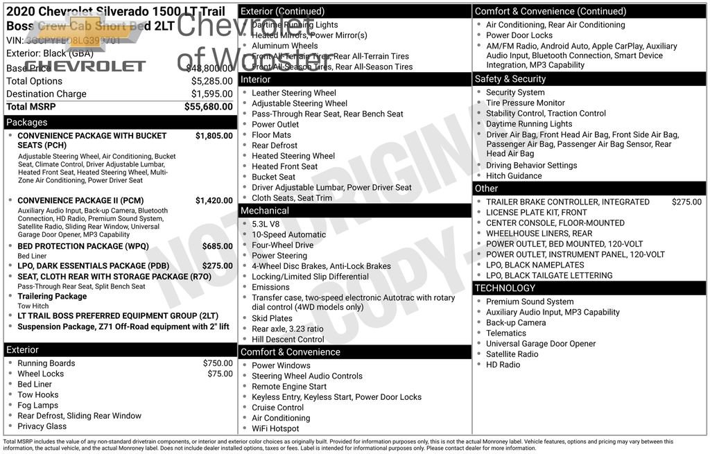 Used 2020 Chevrolet Silverado 1500 LT Trail Boss AWD/4WD image 53