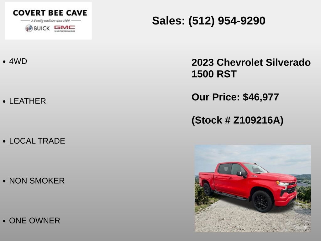 Used 2023 Chevrolet Silverado 1500 RST w/ Convenience Package II AWD/4WD image 6