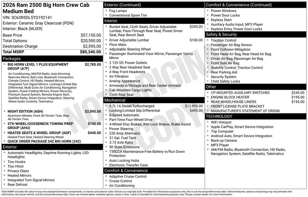 New 2026 RAM 2500 Big Horn image 21