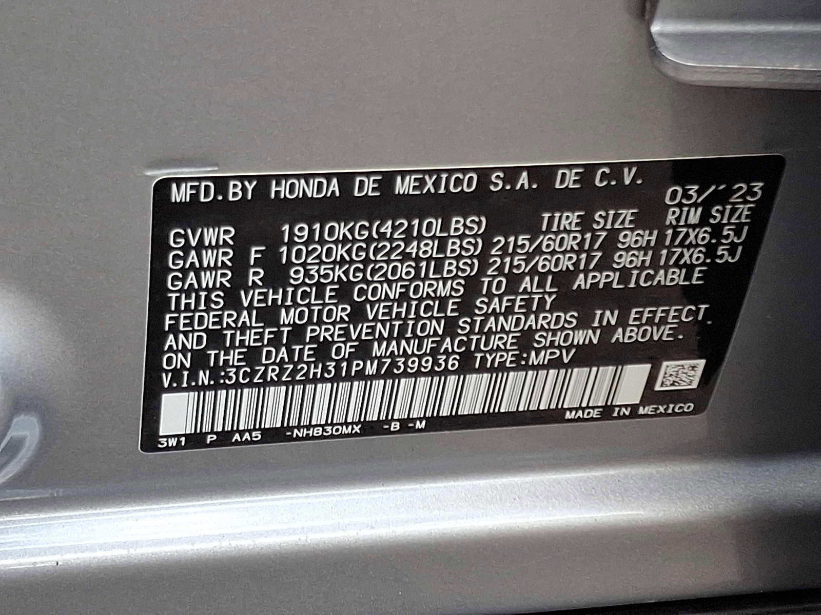 Used 2023 Honda HR-V LX image 27