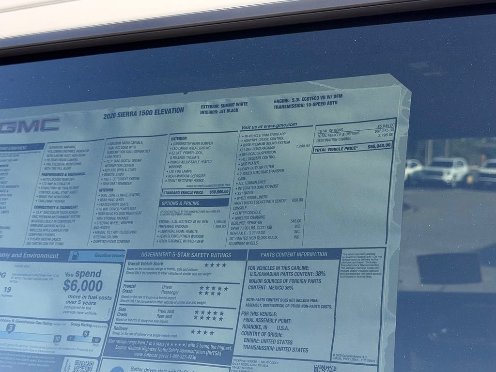 New 2026 GMC Sierra 1500 Elevation w/ Preferred Package AWD/4WD image 20