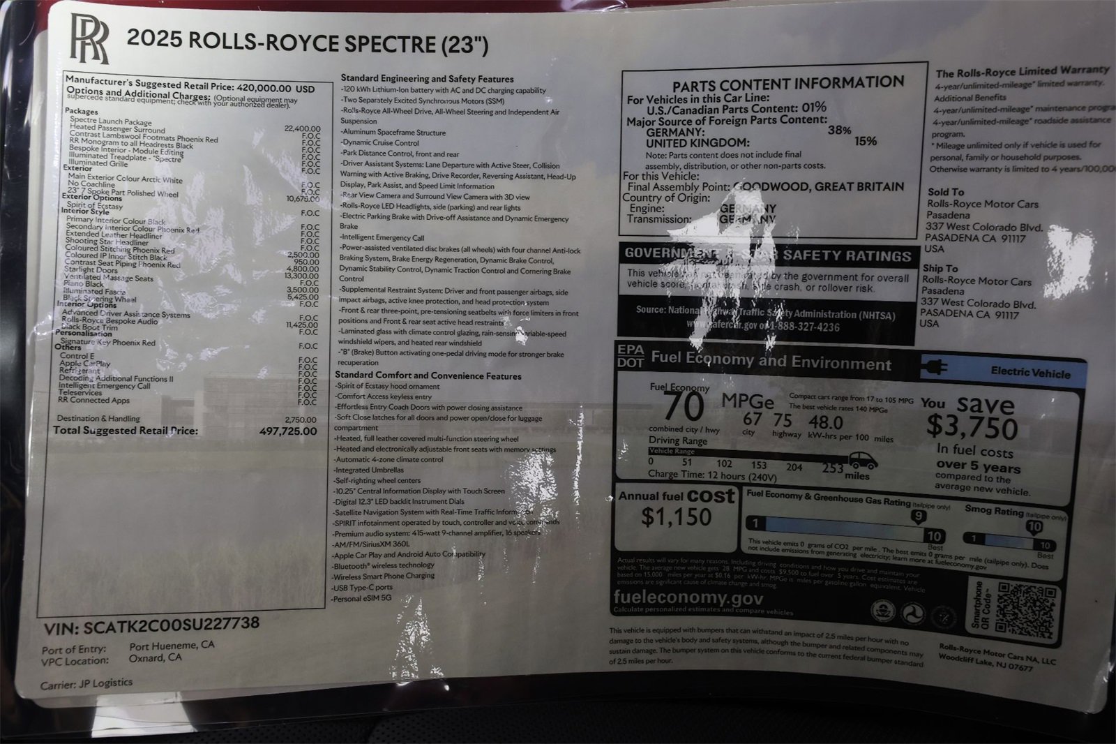 New 2025 Rolls-Royce Spectre w/ Spectre Launch Package image 37