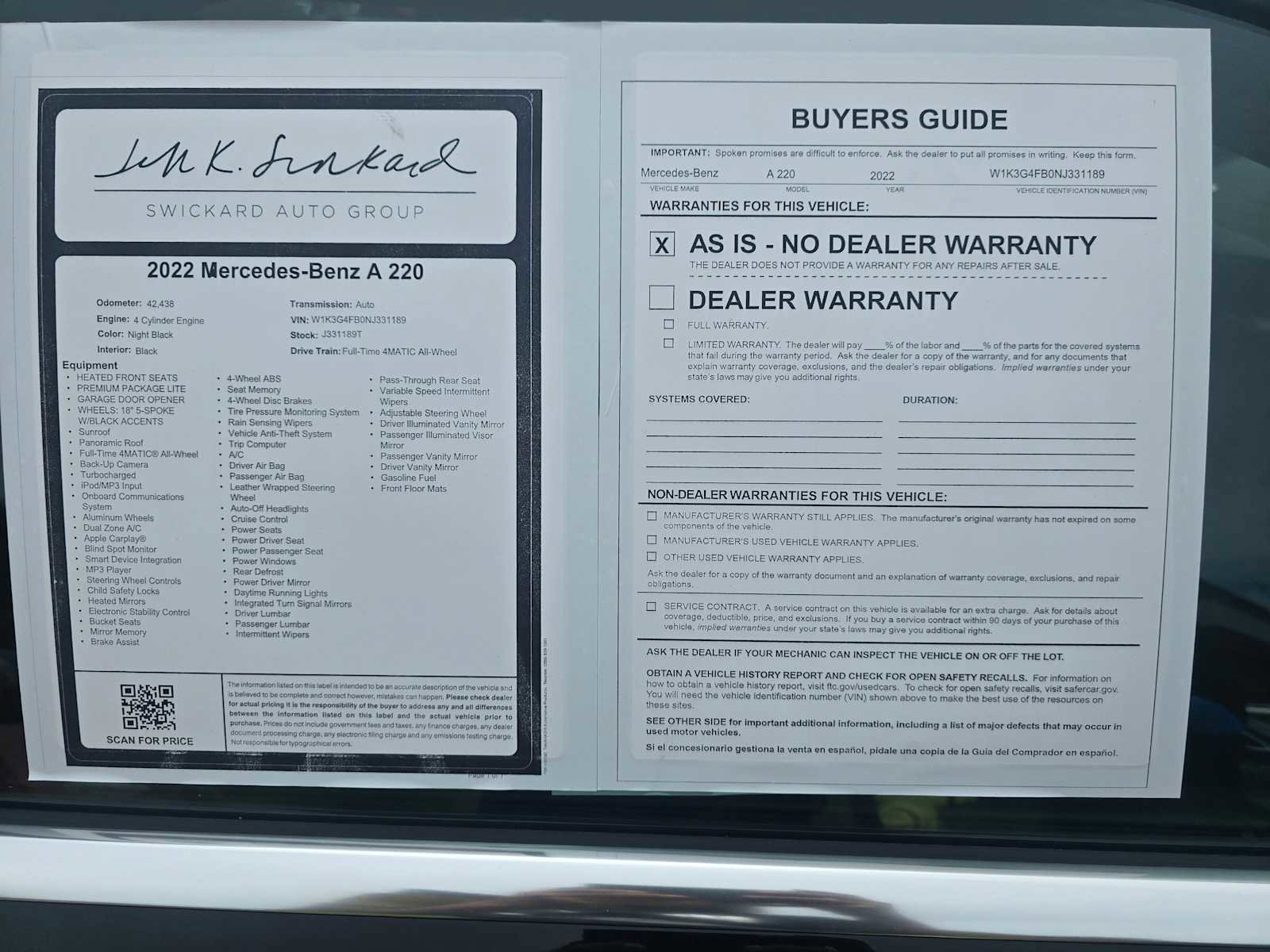 Used 2022 Mercedes-Benz A 220 4MATIC image 18