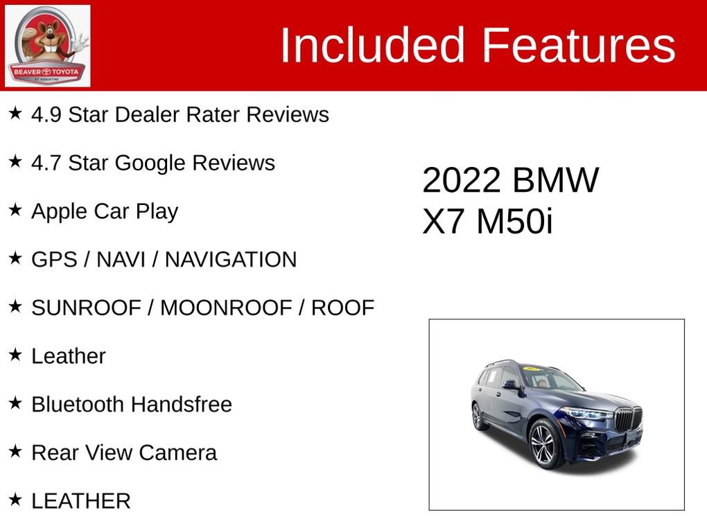 Used 2022 BMW X7 M50i AWD/4WD image 4
