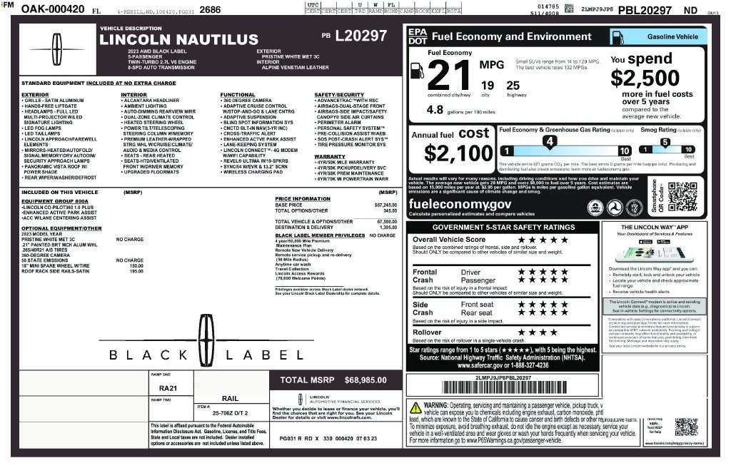 Used 2023 Lincoln Nautilus Black Label AWD/4WD image 37