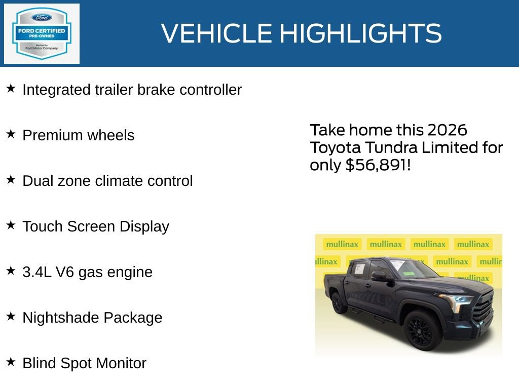 Used 2026 Toyota Tundra Limited w/ Nightshade Package AWD/4WD image 23