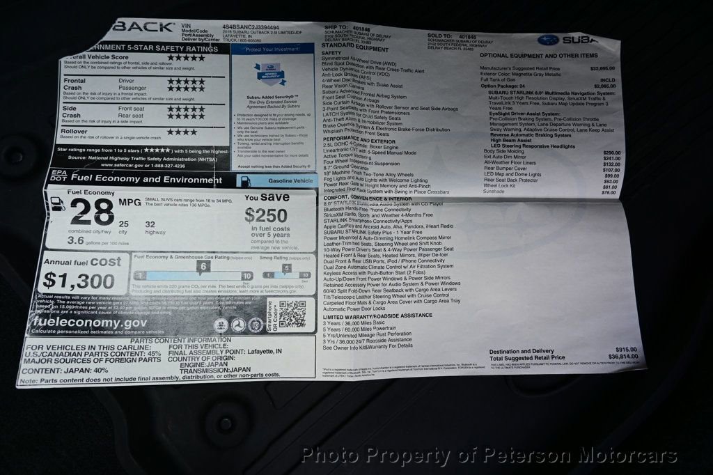 Used 2018 Subaru Outback 2.5i Limited image 45