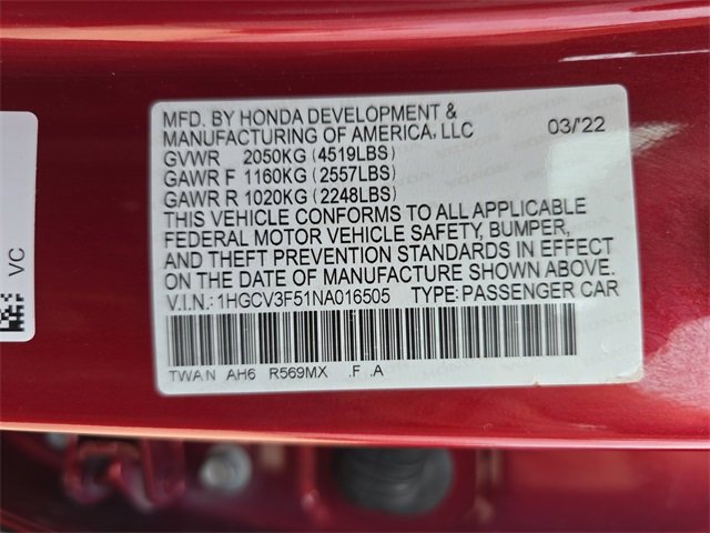 Used 2022 Honda Accord EX-L image 39