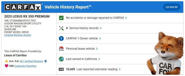 Certified 2023 Lexus RX 350 FWD w/ Cold Area Package image 4
