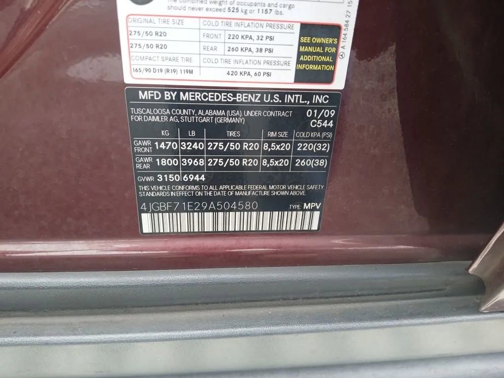 Used 2009 Mercedes-Benz GL 450 4MATIC image 9