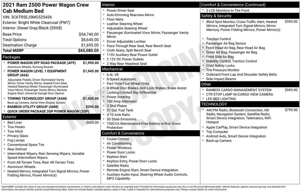 Used 2021 RAM 2500 Power Wagon w/ Power Wagon Off Road Package image 37