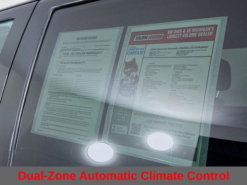 Used 2018 Chevrolet Silverado 3500 LTZ w/ Duramax Plus Package image 14