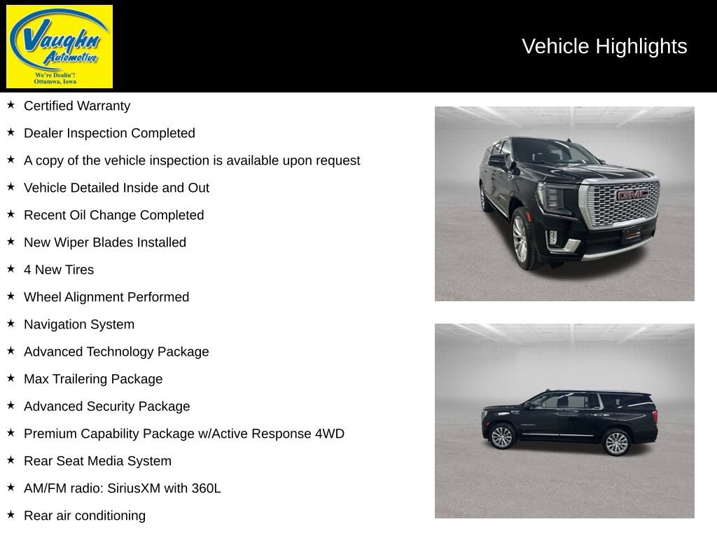 Used 2023 GMC Yukon XL Denali w/ LPO, Floor Liner Package AWD/4WD video 2