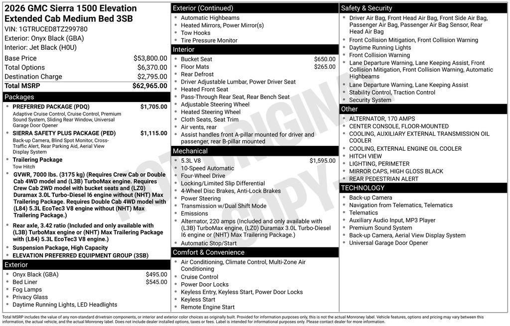 New 2026 GMC Sierra 1500 Elevation w/ Preferred Package image 33