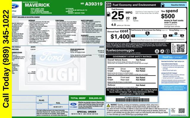 Used 2022 Ford Maverick Lariat w/ Lariat Luxury Package AWD/4WD image 3