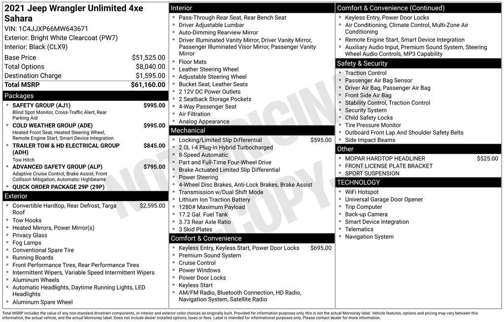 Used 2021 Jeep Wrangler Unlimited Sahara w/ Cold Weather Group image 33