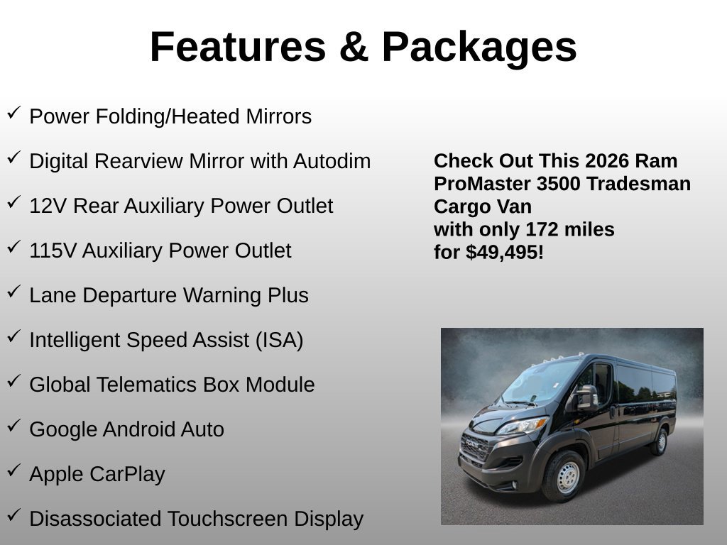 Used 2026 RAM ProMaster 3500 w/ Premium Convenience Group FWD image 14