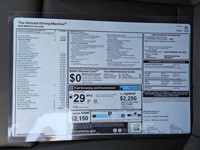 New 2026 BMW X3 xDrive30 image 20