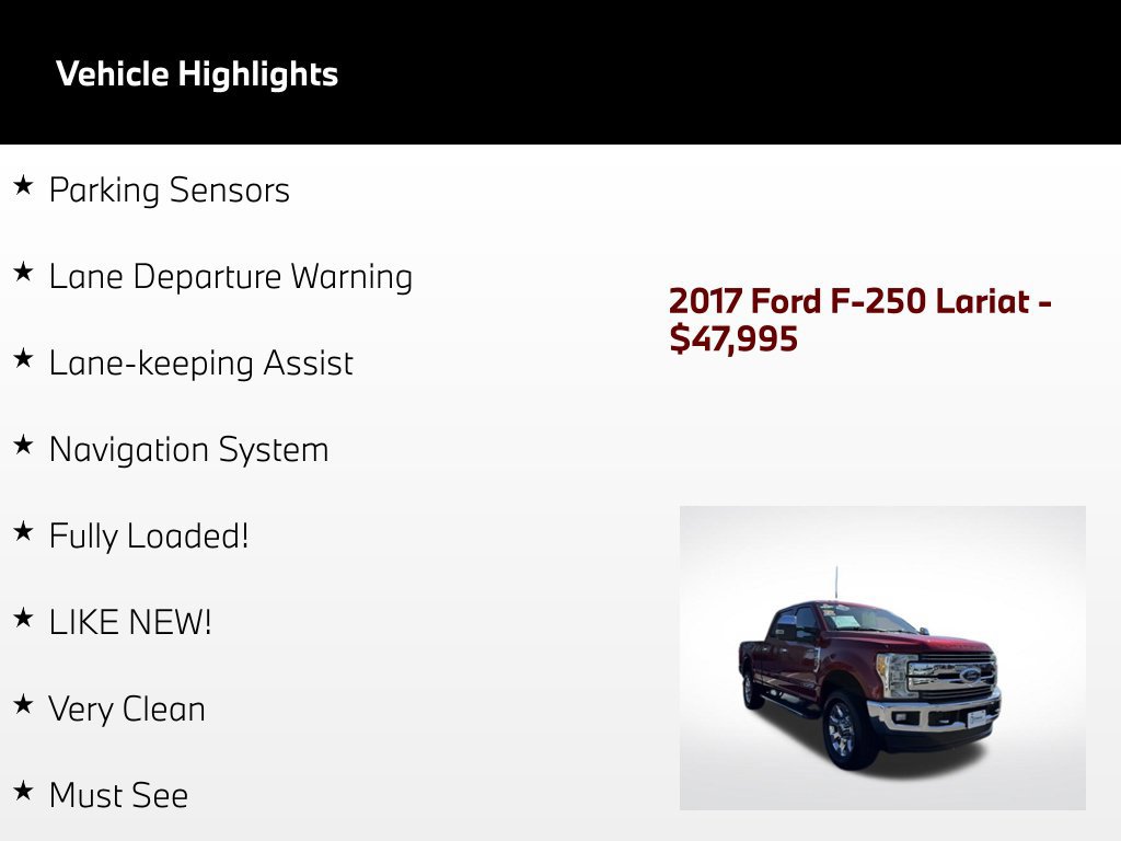 Used 2017 Ford F250 Lariat w/ Chrome Package AWD/4WD image 47