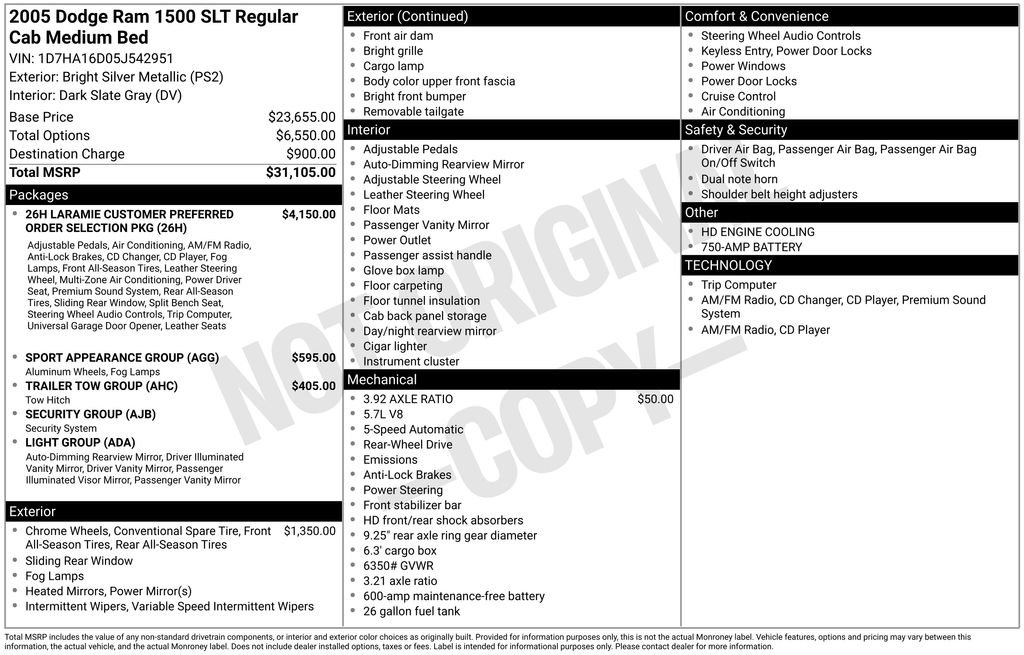 Used 2005 Dodge Ram 1500 Truck SLT image 15