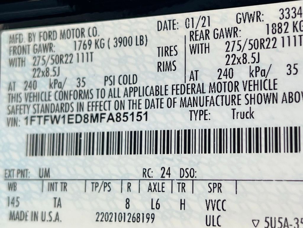 Used 2021 Ford F150 Limited image 27