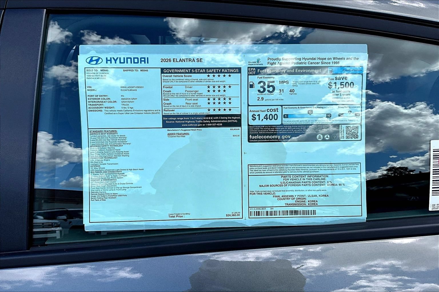 New 2026 Hyundai Elantra SE FWD image 13