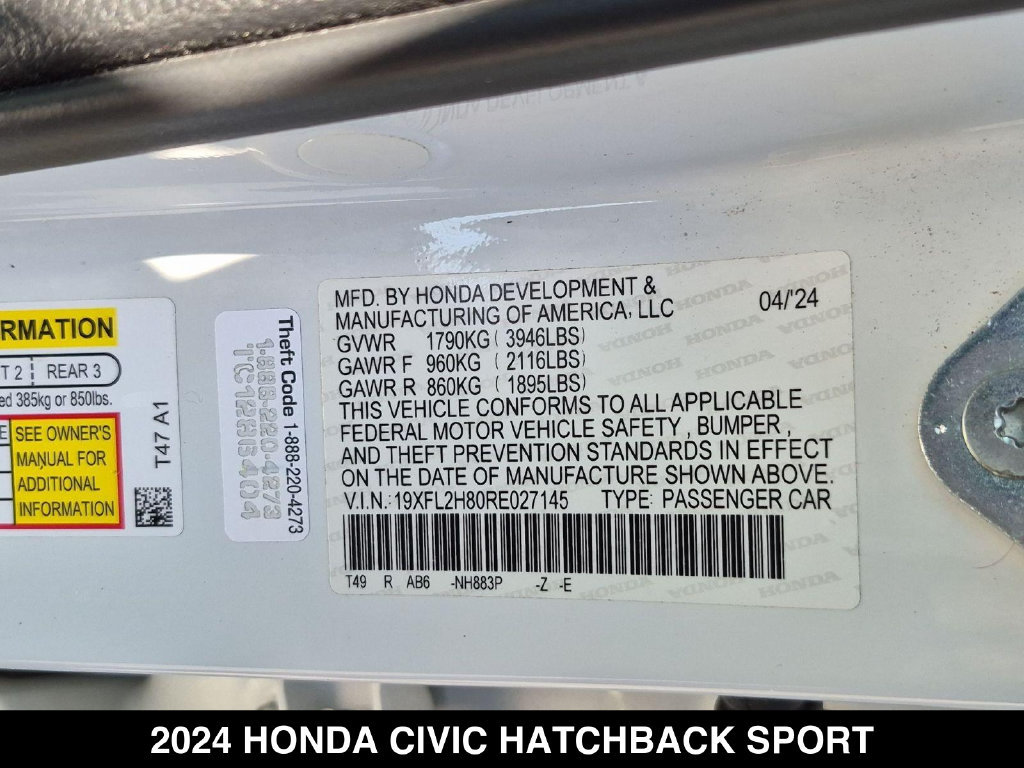 Used 2024 Honda Civic Sport image 24