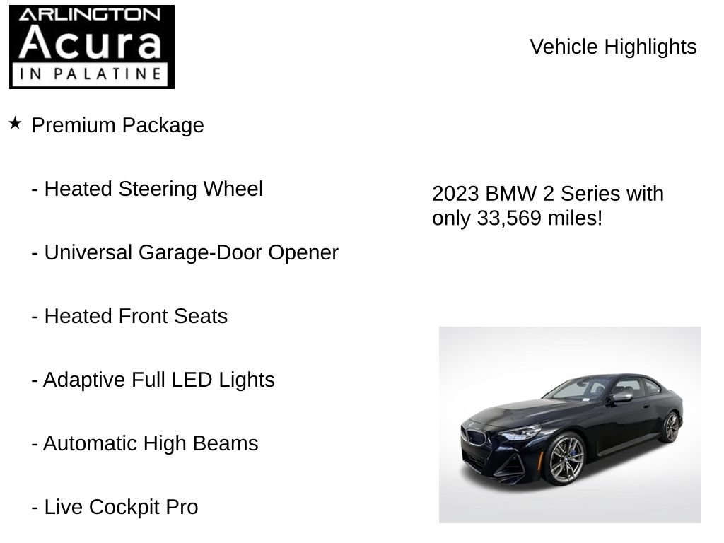 Used 2023 BMW M240i xDrive Coupe w/ Premium Package AWD/4WD image 8