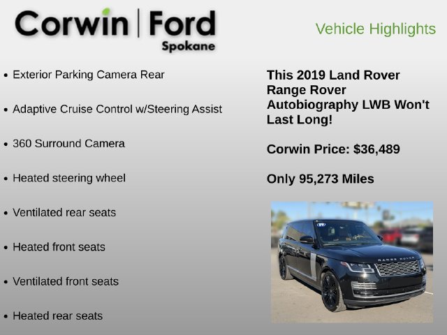 Used 2019 Land Rover Range Rover Long Wheelbase Autobiography AWD/4WD image 12