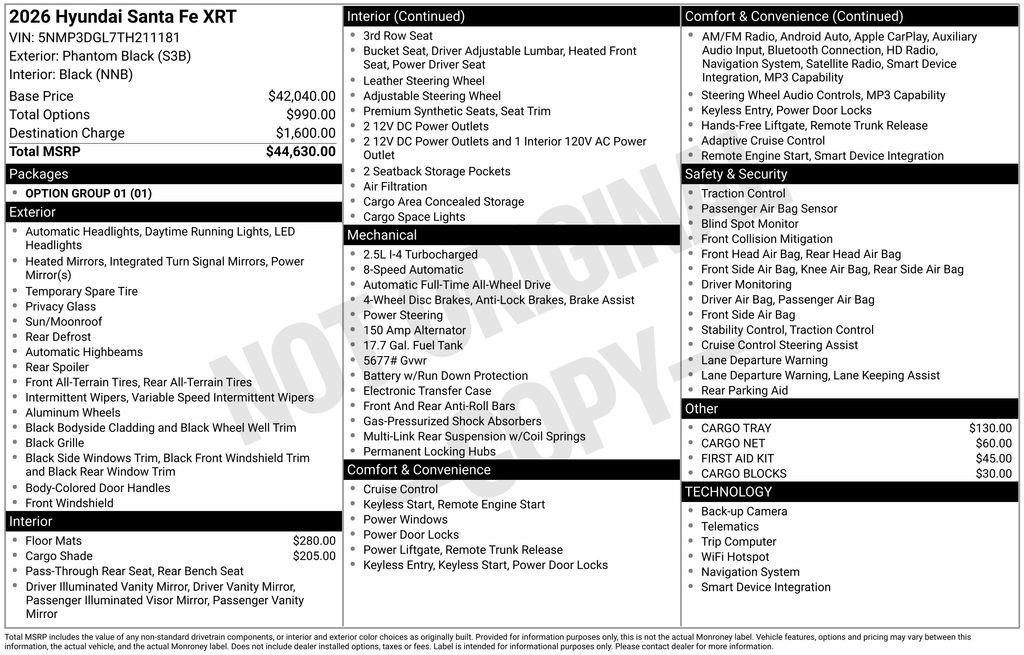 New 2026 Hyundai Santa Fe XRT image 6