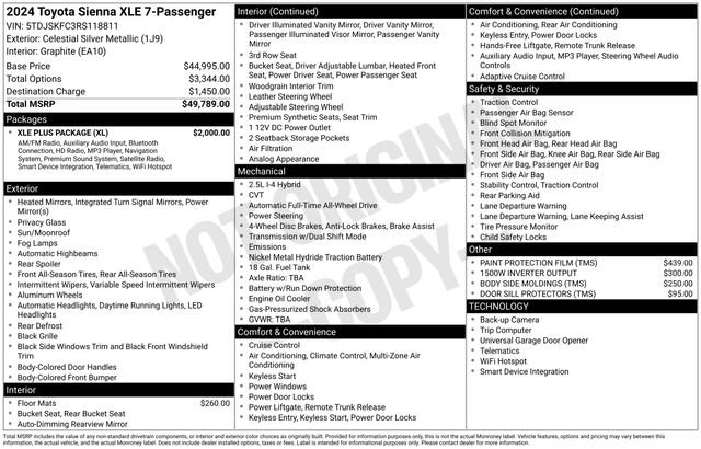Used 2024 Toyota Sienna XLE w/ XLE Plus Package image 15